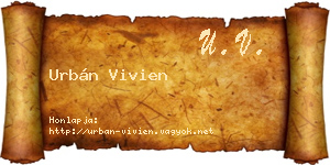 Urbán Vivien névjegykártya